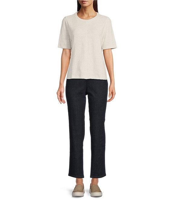 Eileen Fisher Organic Recycled Cotton Stretch Denim High Waist Slim Leg Jeans Product Image