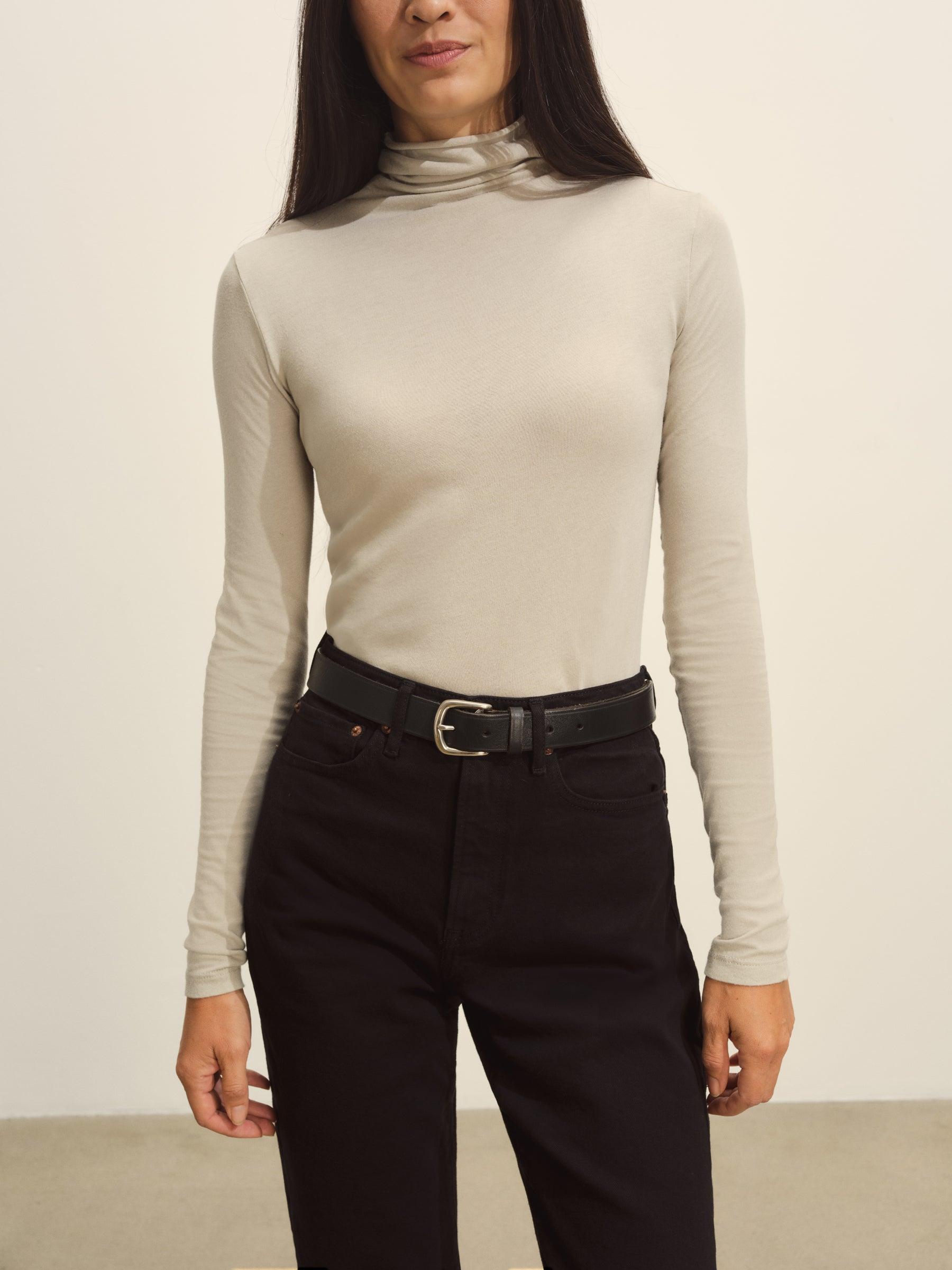 Sand Drift Cloud Jersey Turtleneck Product Image