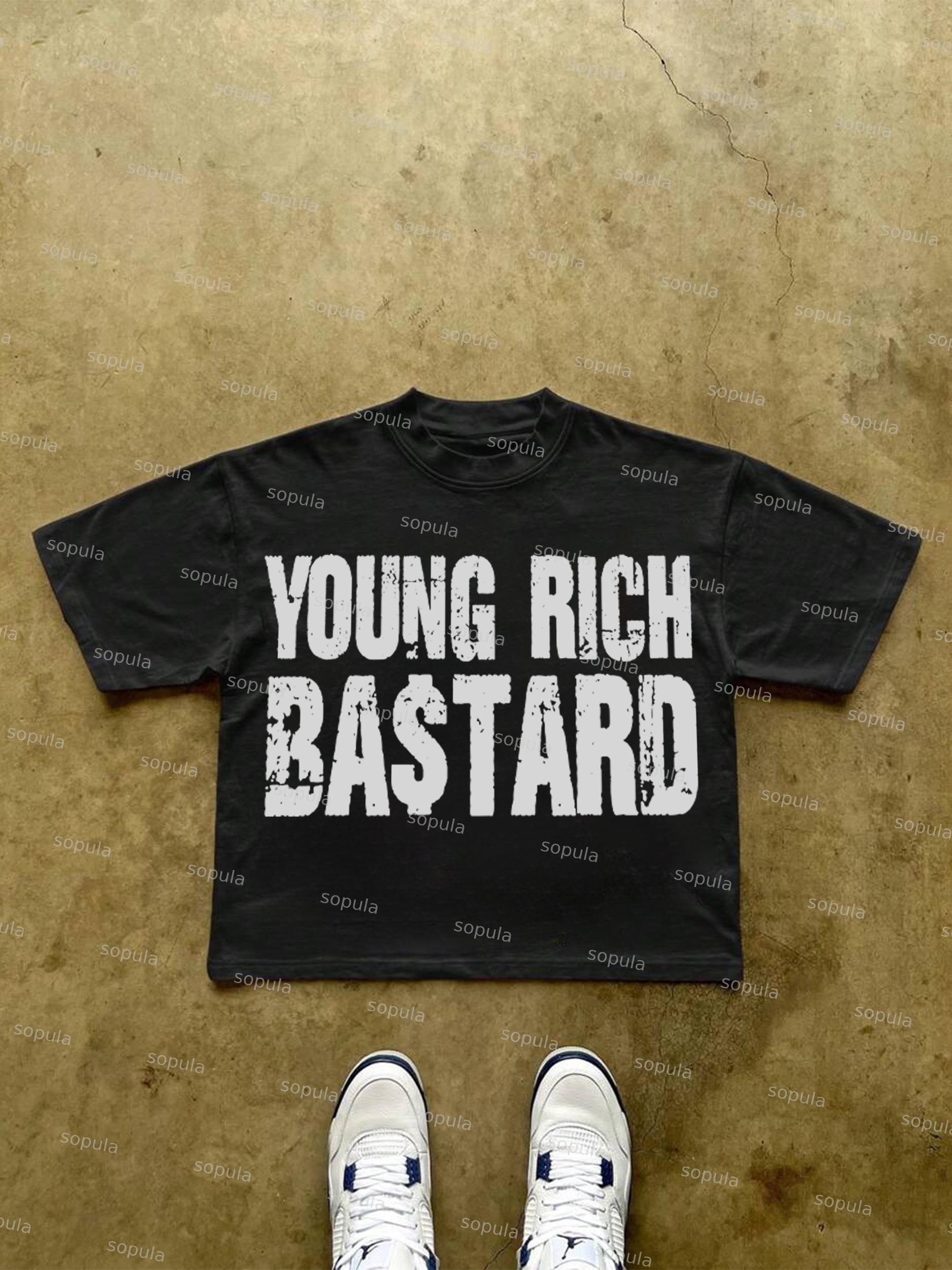 Young Rich Bastard Old Vintage Graphic Cropped T-shirt Product Image
