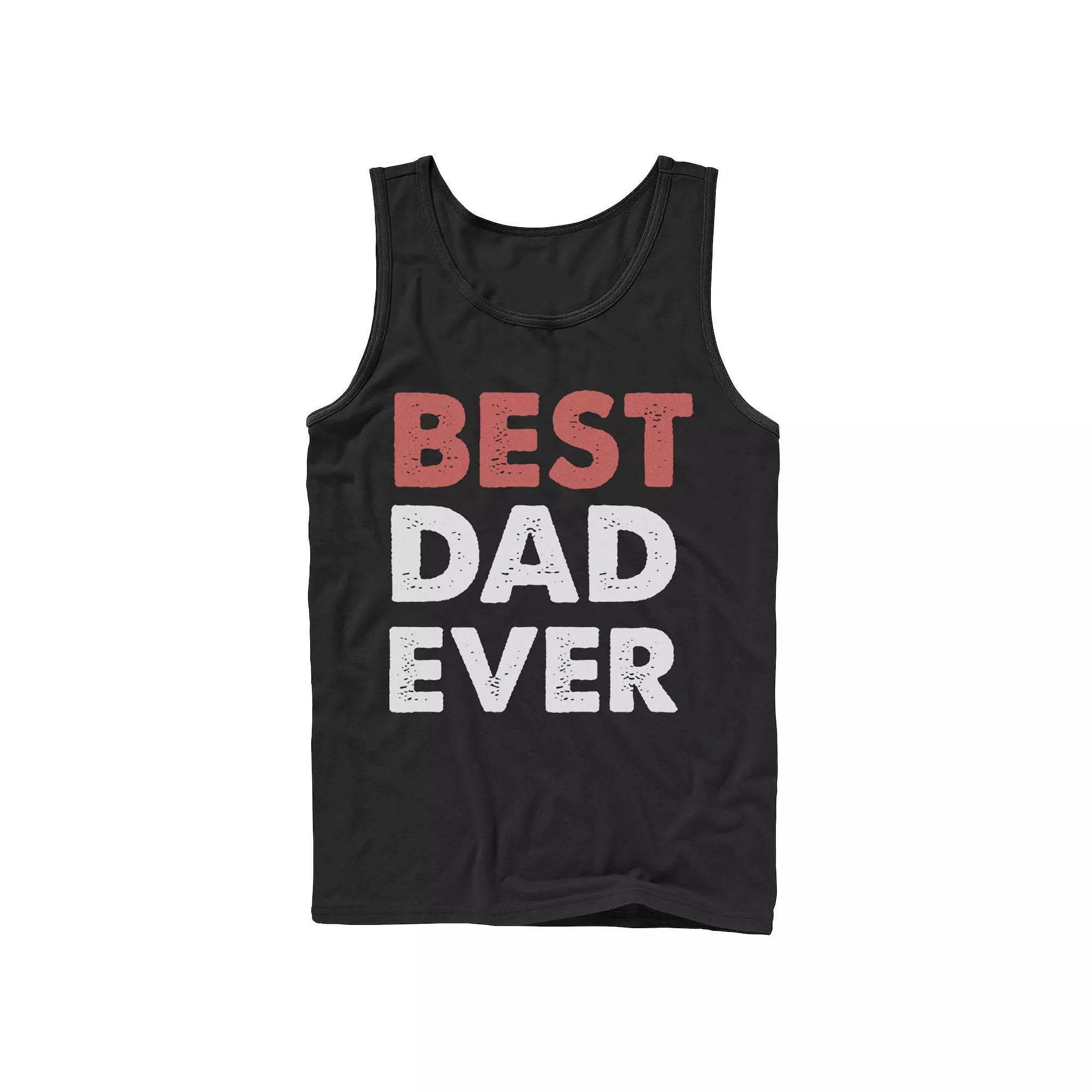 Men's Father's Day Best Dad Ever Status Tank Top,  Product Image