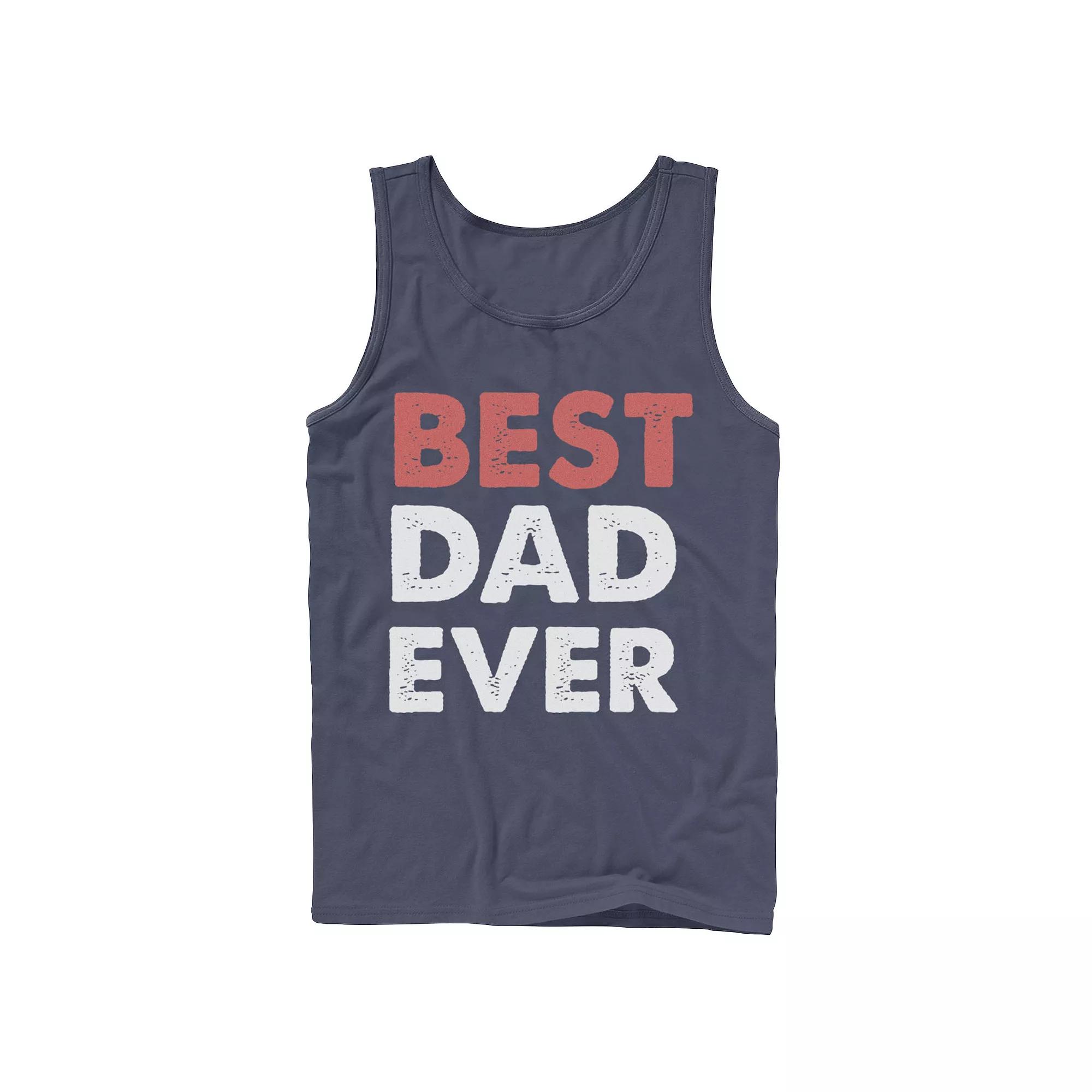 Men's Father's Day Best Dad Ever Status Tank Top,  Product Image