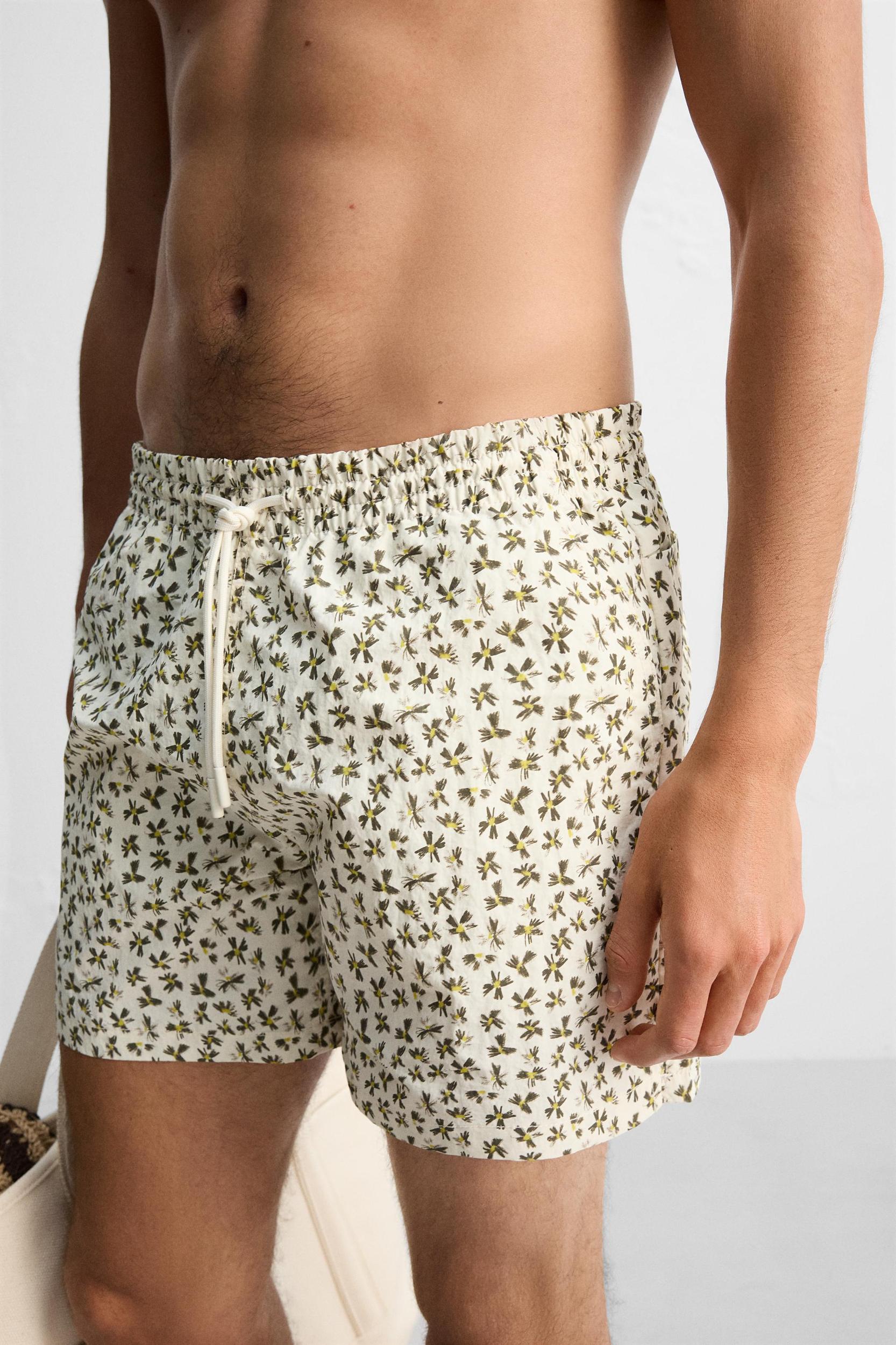 FLORAL PRINT MID-LENGTH SWIMSUIT Product Image