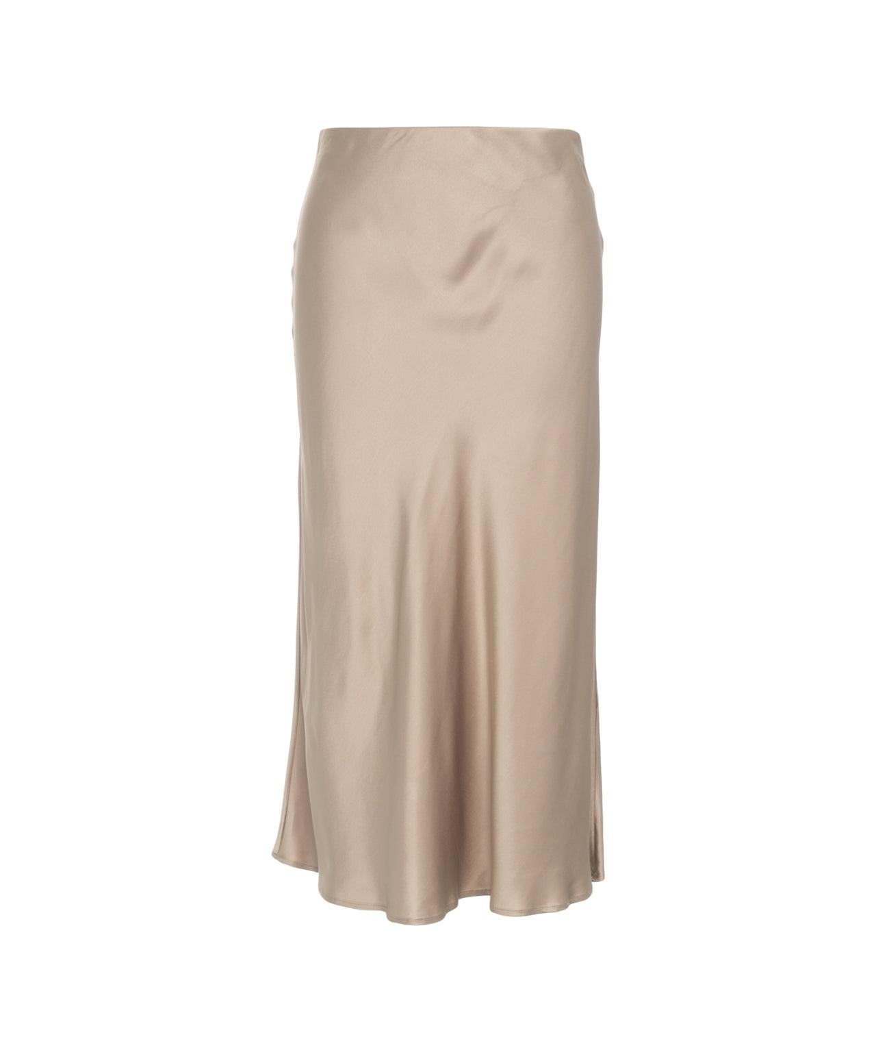 Satin midi skirt Product Image