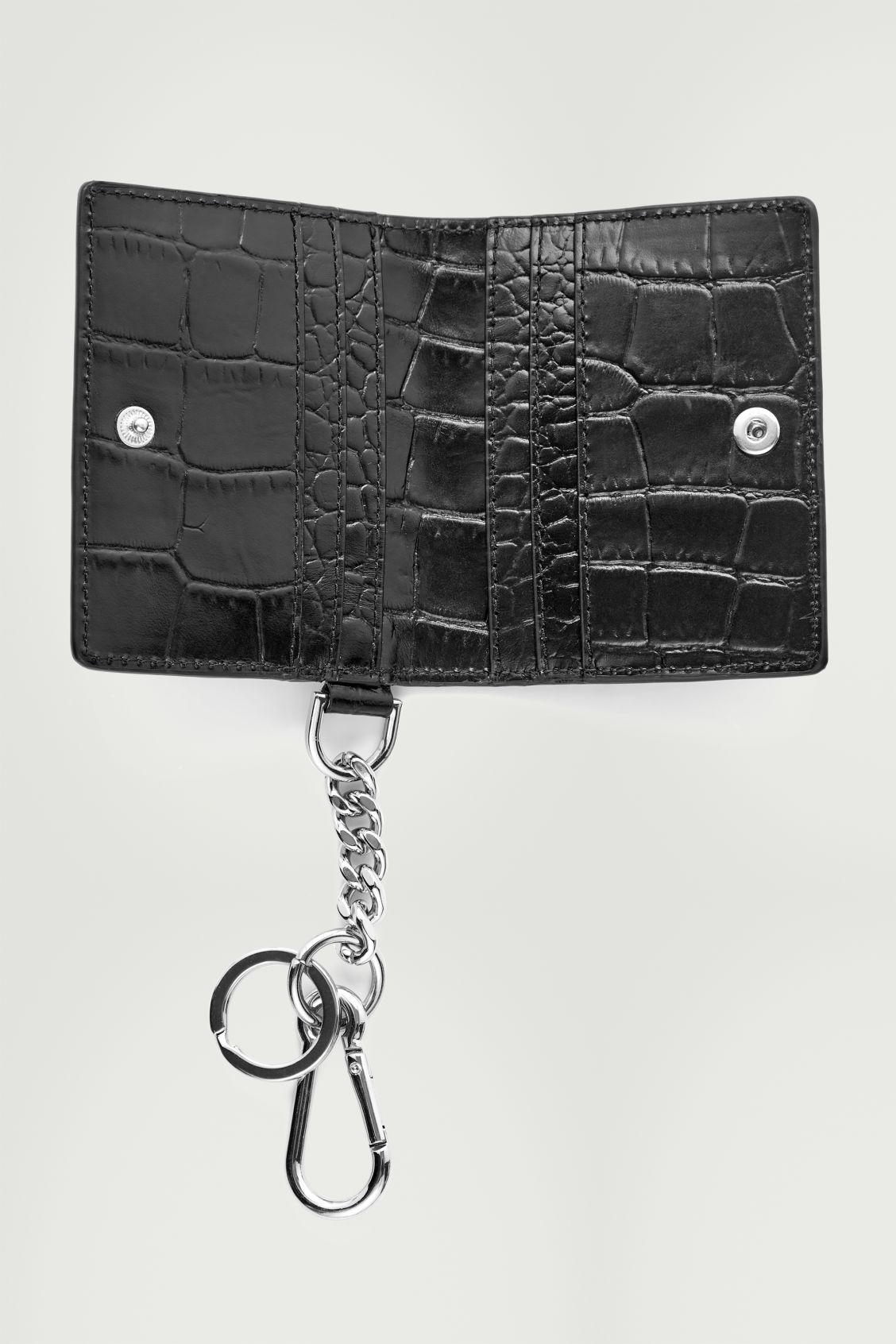 CROC-EFFECT LEATHER WALLET Product Image