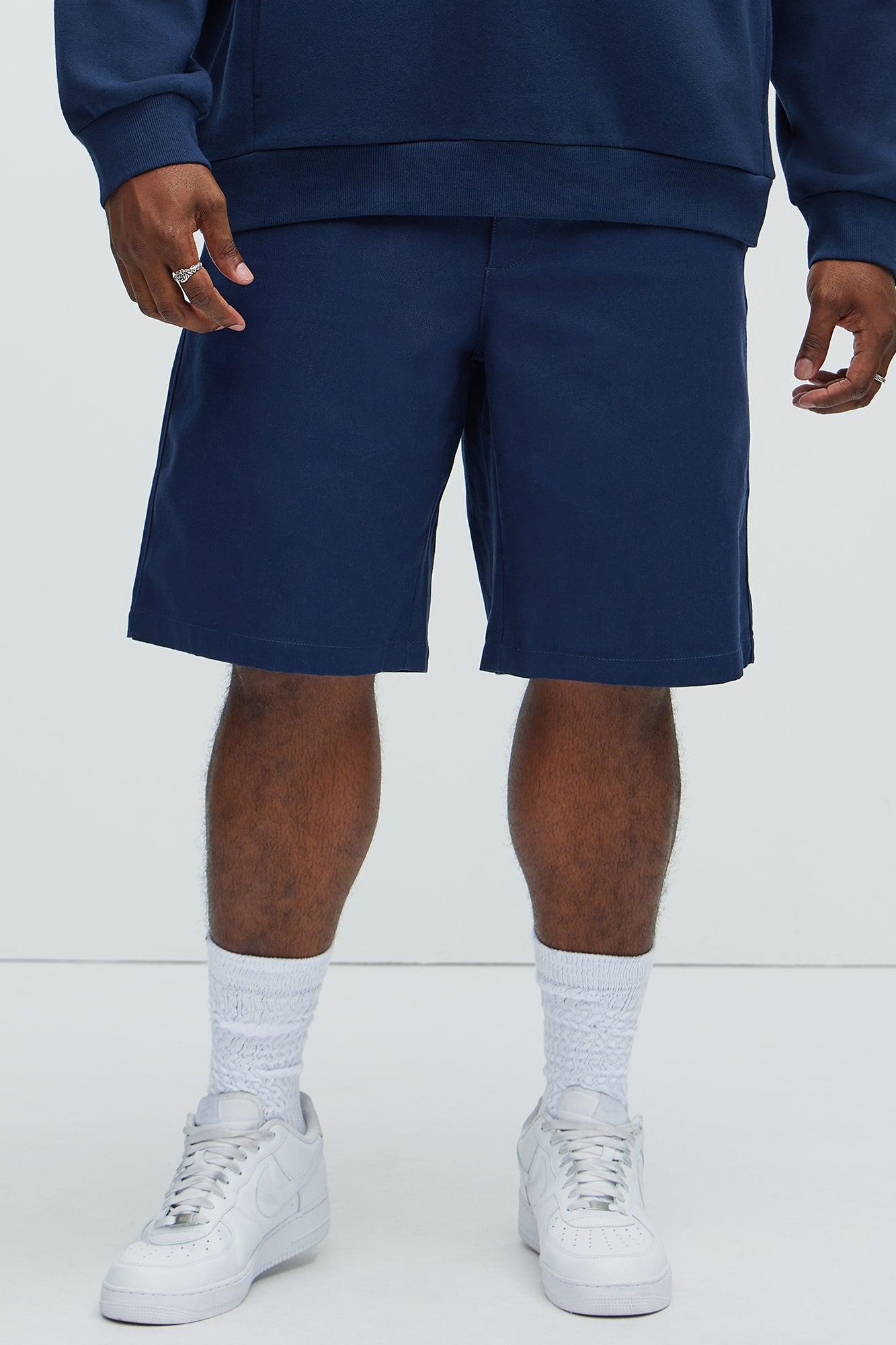 Mickies Straight Work Shorts - Navy Product Image