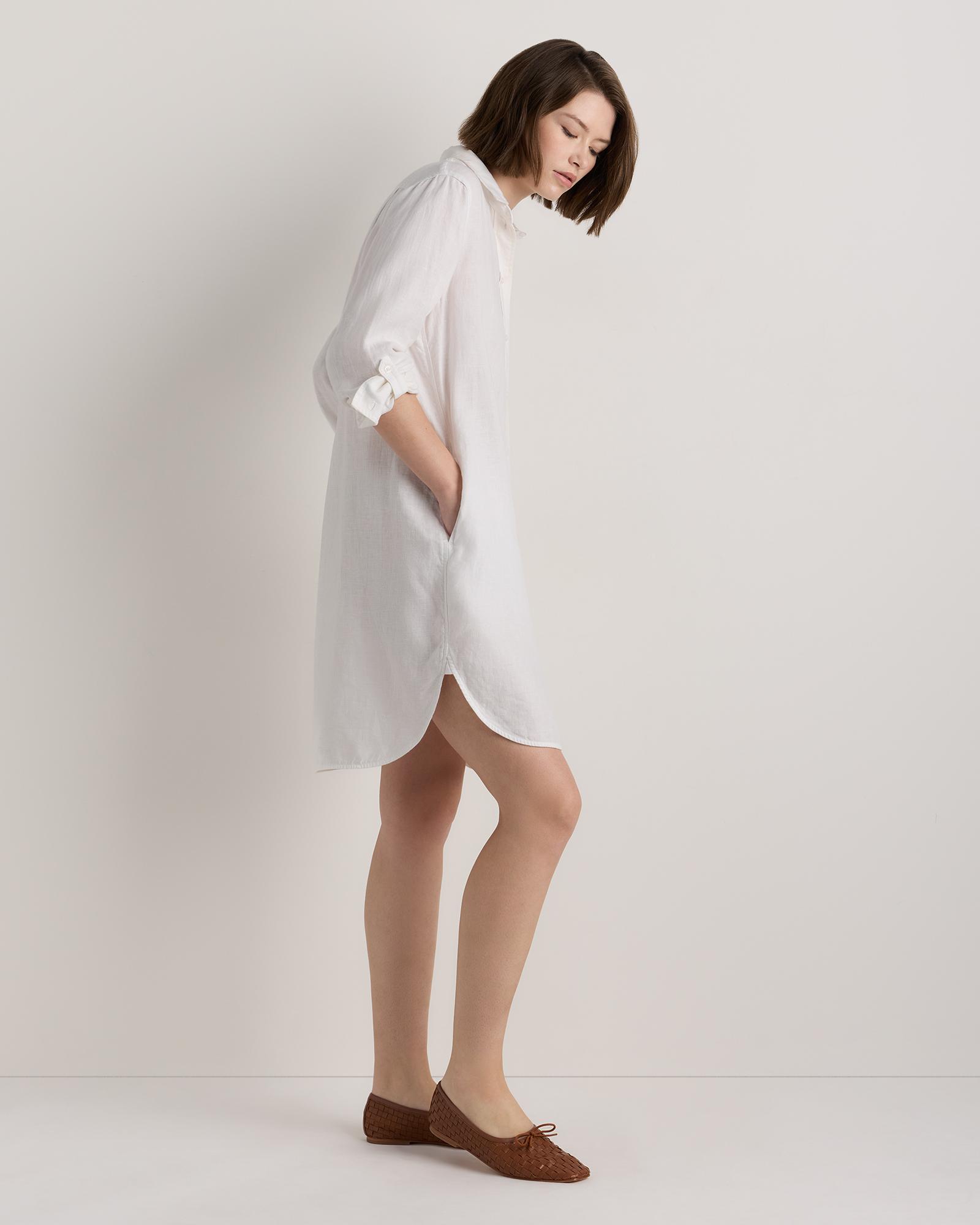 Quince | Women's 100% European Linen Shirt Dress Size XS, Organic Linen Product Image