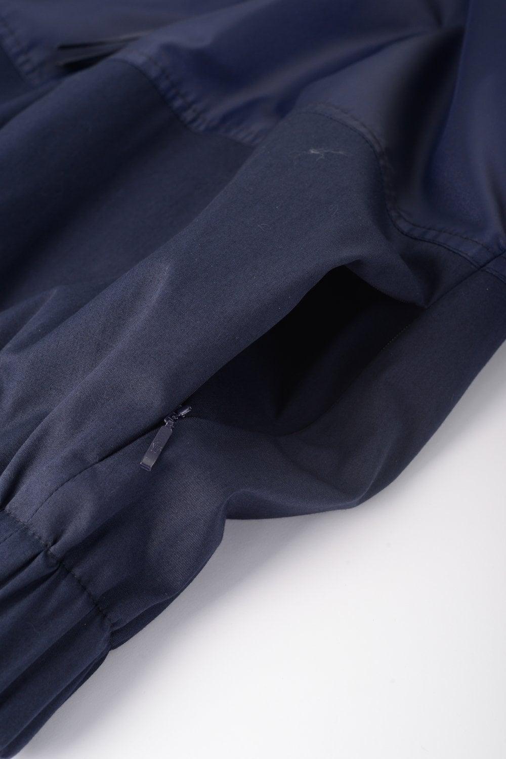 MONCLER Gobie Satin And Cotton-blend Twill Bomber Jacket In Navy Product Image