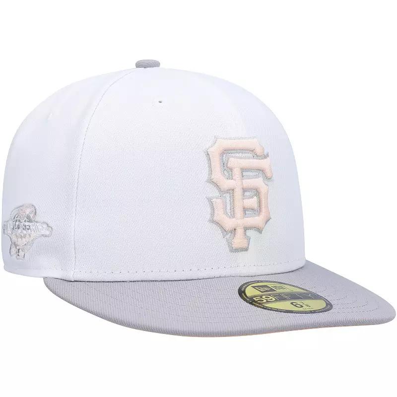 Men's New Era White/Gray San Francisco Giants 2002 World Series Side Patch Undervisor 59FIFTY Fitted Hat,  Product Image