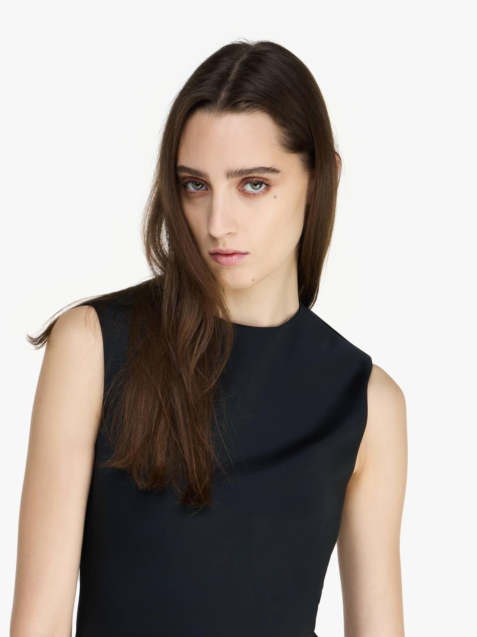 MINI SHIFT SATIN DRESS Product Image