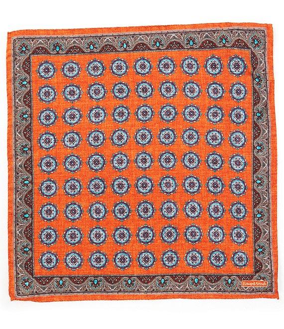 Edward Armah Medallion Reversible Silk Pocket Square Product Image