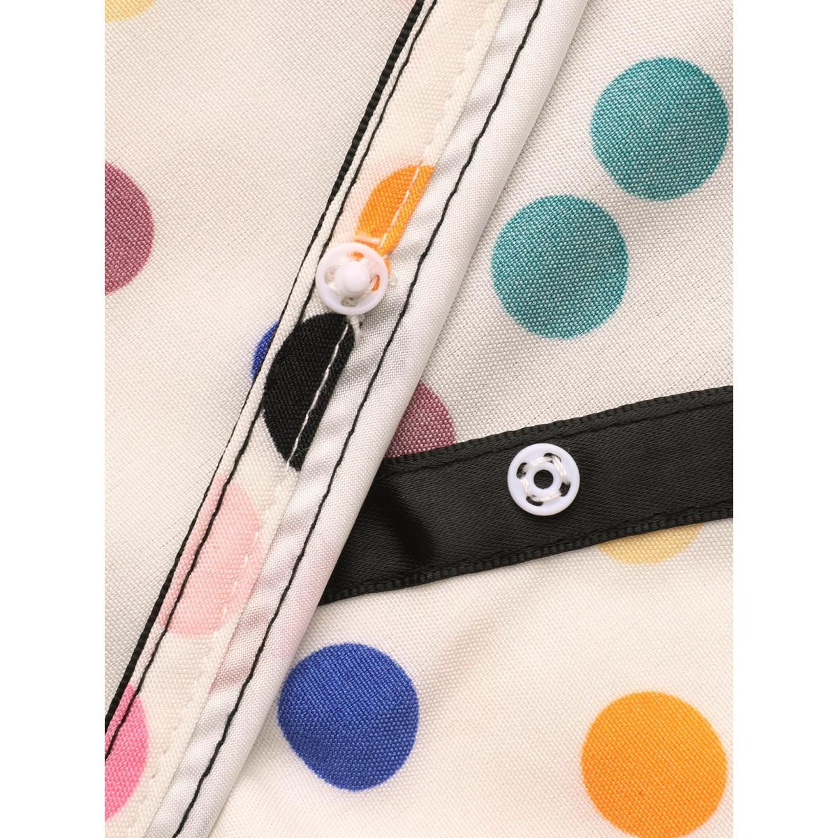 Plus Size Multi-Color Polka Dots Lined Tiered Midi Dress Originalwhite Women Elegant Gathered Overlap Collar Half Sleeve Curvy BloomChic 30/6X Product Image