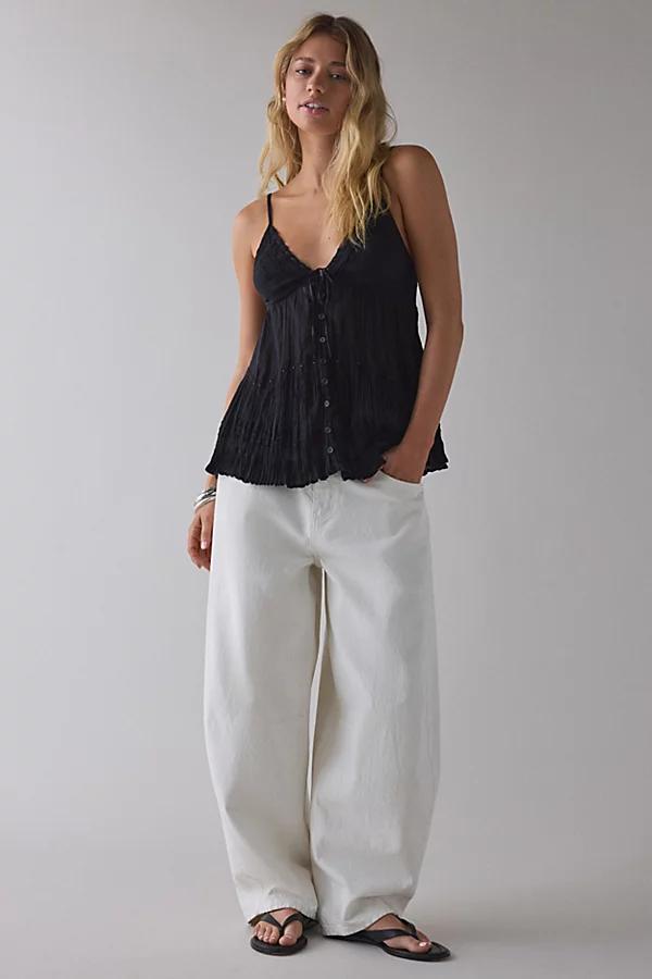 Kimchi Blue Tara Embroidered Cotton Babydoll Cami Womens at Urban Outfitters Product Image