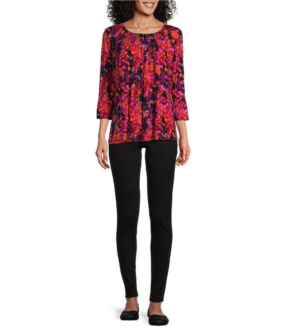 Intro Bella Double Knit Ponte Pull-On Skinny Leg Pants Product Image