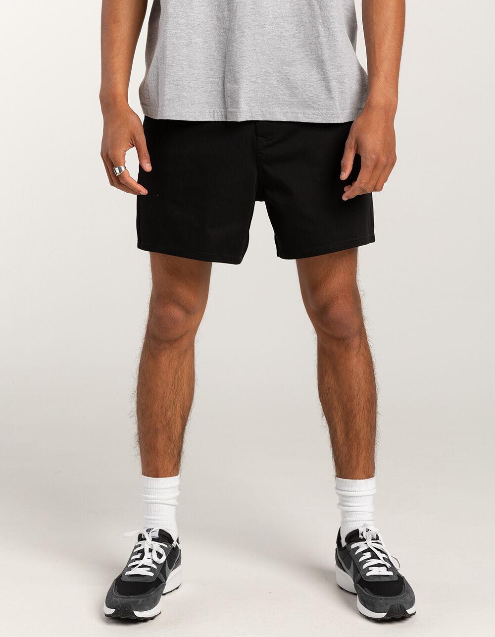 RSQ Mens Shorter 5'' Chino Shorts - BLACK Product Image