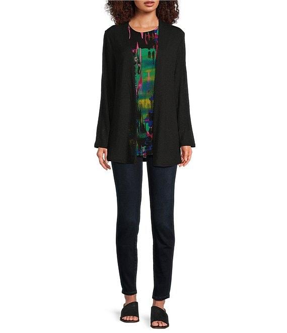 Calessa Textured Knit Long Sleeve Open-Front Cardigan Product Image