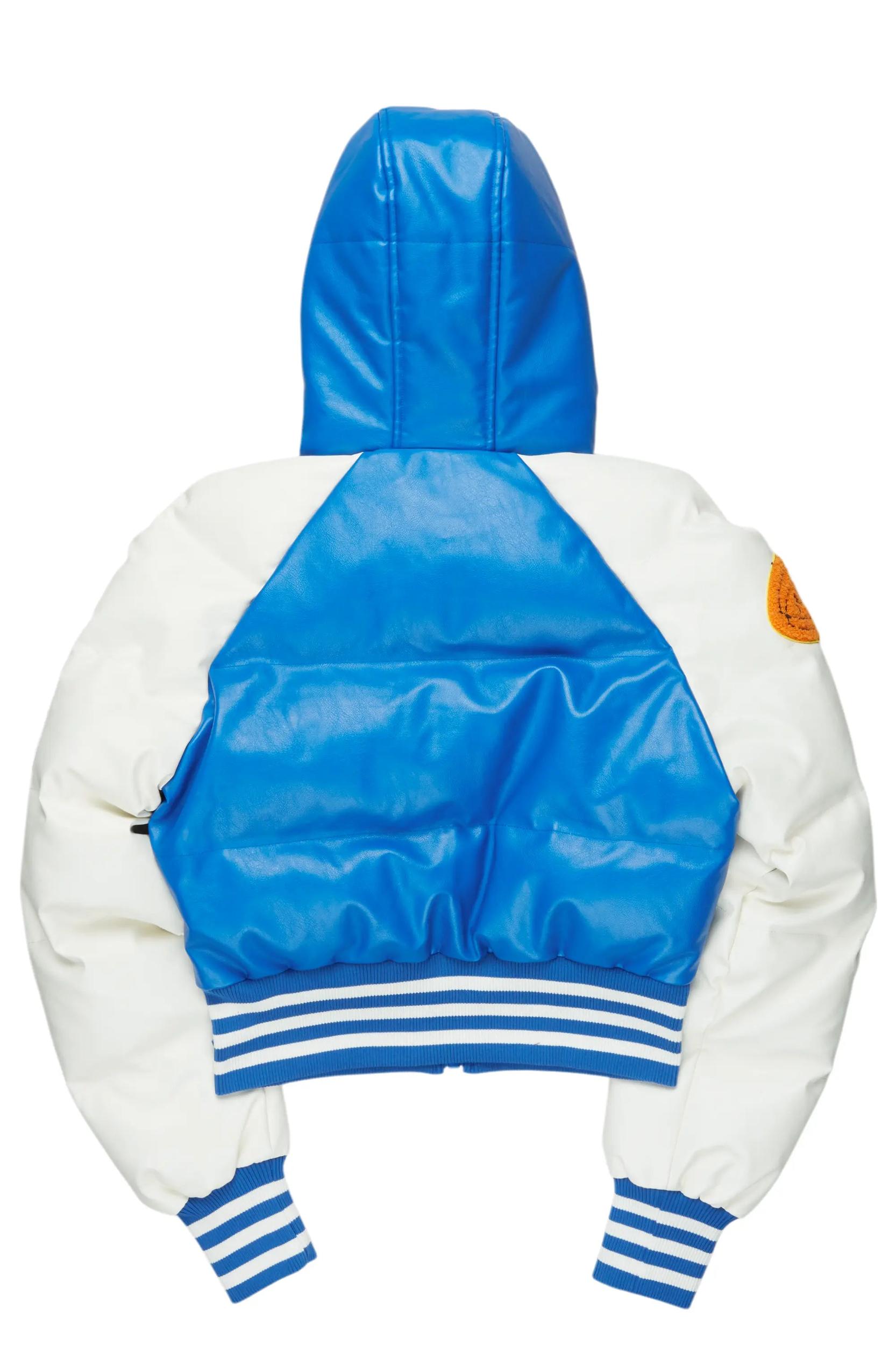 Xamaria Blue Crop Puffer Jacket Female Product Image