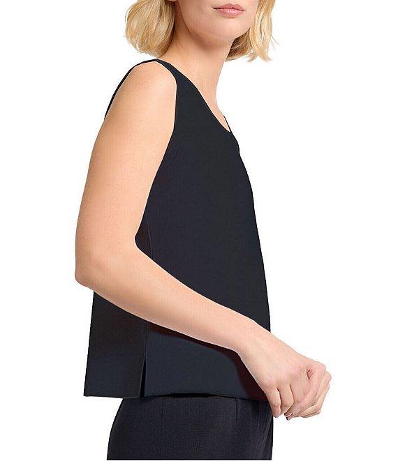 MISOOK Knit Double Scoop Neck Sleeveless Tank Product Image