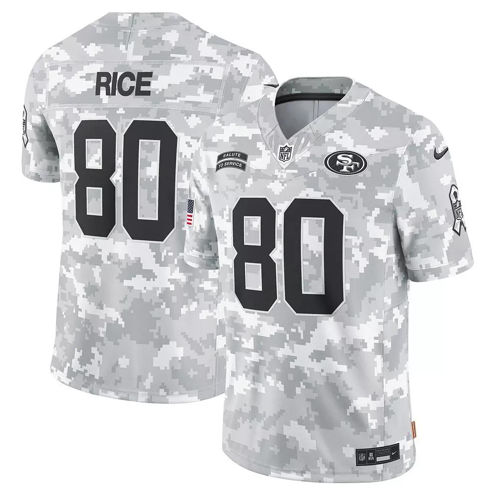 Men's Nike Jerry Rice Arctic Camo San Francisco 49ers 2024 Salute to Service Retired Player Limited Jersey, Size: 2XL, Team Product Image