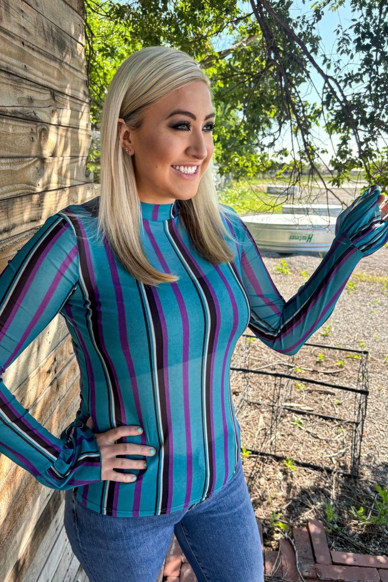 Sterling Kreek Gotta Be Me Mesh Top Product Image