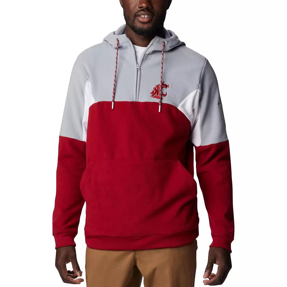 Men's Columbia Crimson Washington State Cougars Lodge Quarter-Zip Hoodie, Size: Large, Wsc Red Product Image