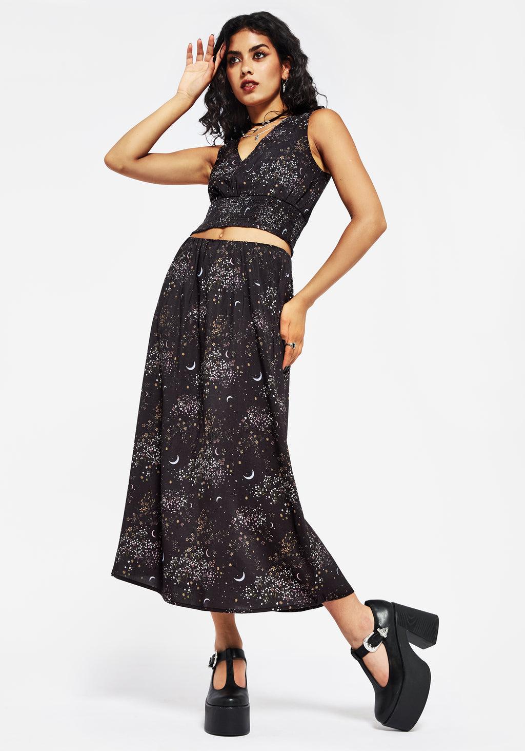 Peaseblossom Celestial Midi Skirt Product Image