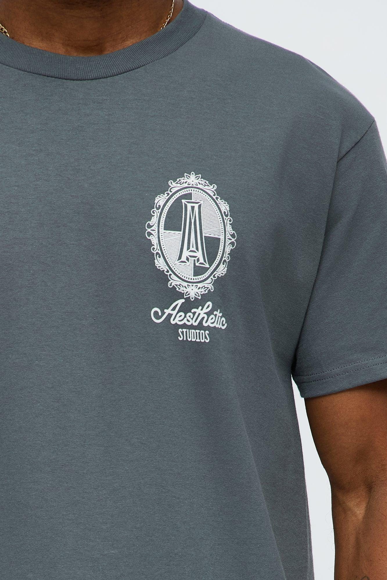 Aesthetics LA California Short Sleeve Tee - Charcoal Male Product Image