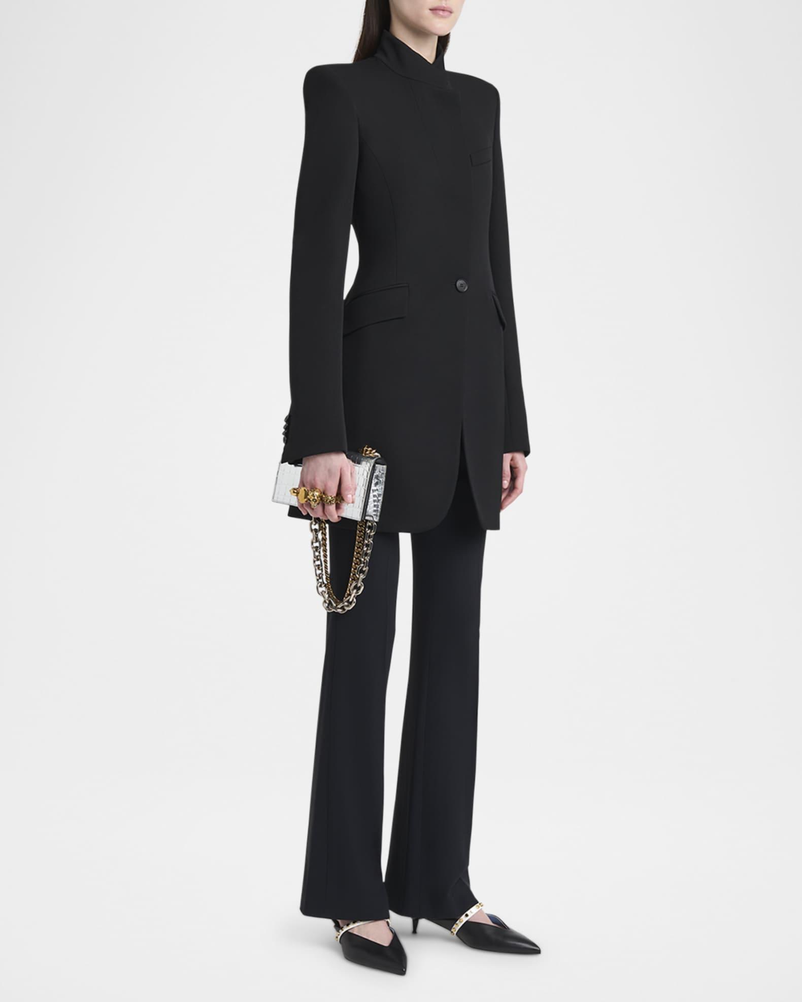 Mini Jeweled Croc-Embossed Satchel Bag Product Image