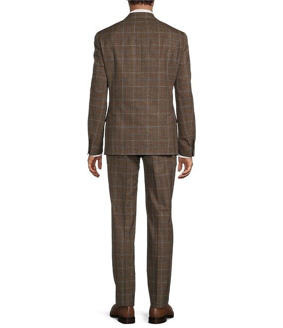 Hart Schaffner Marx New York Modern Fit Flat Front Plaid 2-Piece Suit Product Image