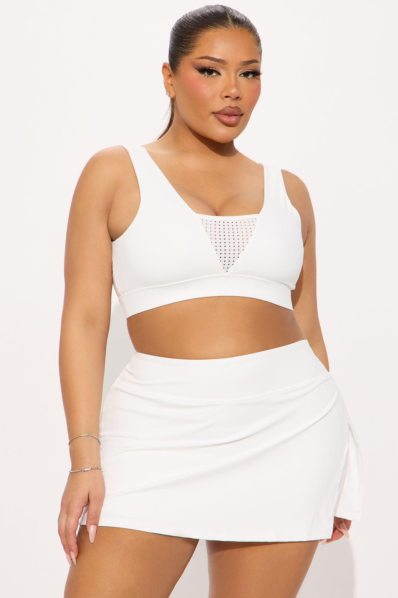 Power Swing Sports Bra - White Product Image