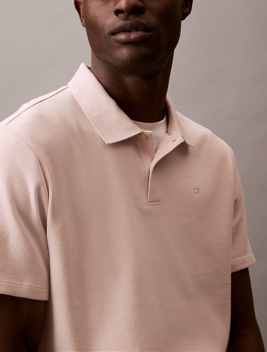 Stretch Fine Rib Polo Shirt Product Image
