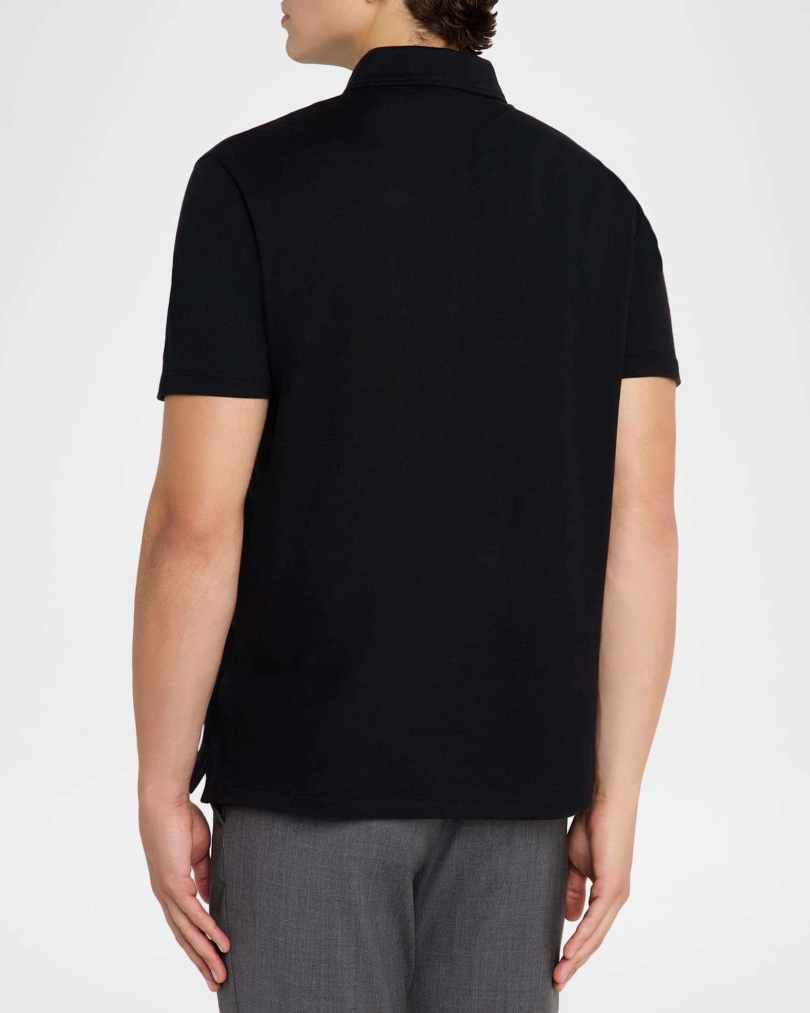 Men's Cotton and Cashmere Pique Pocket Polo Shirt Product Image