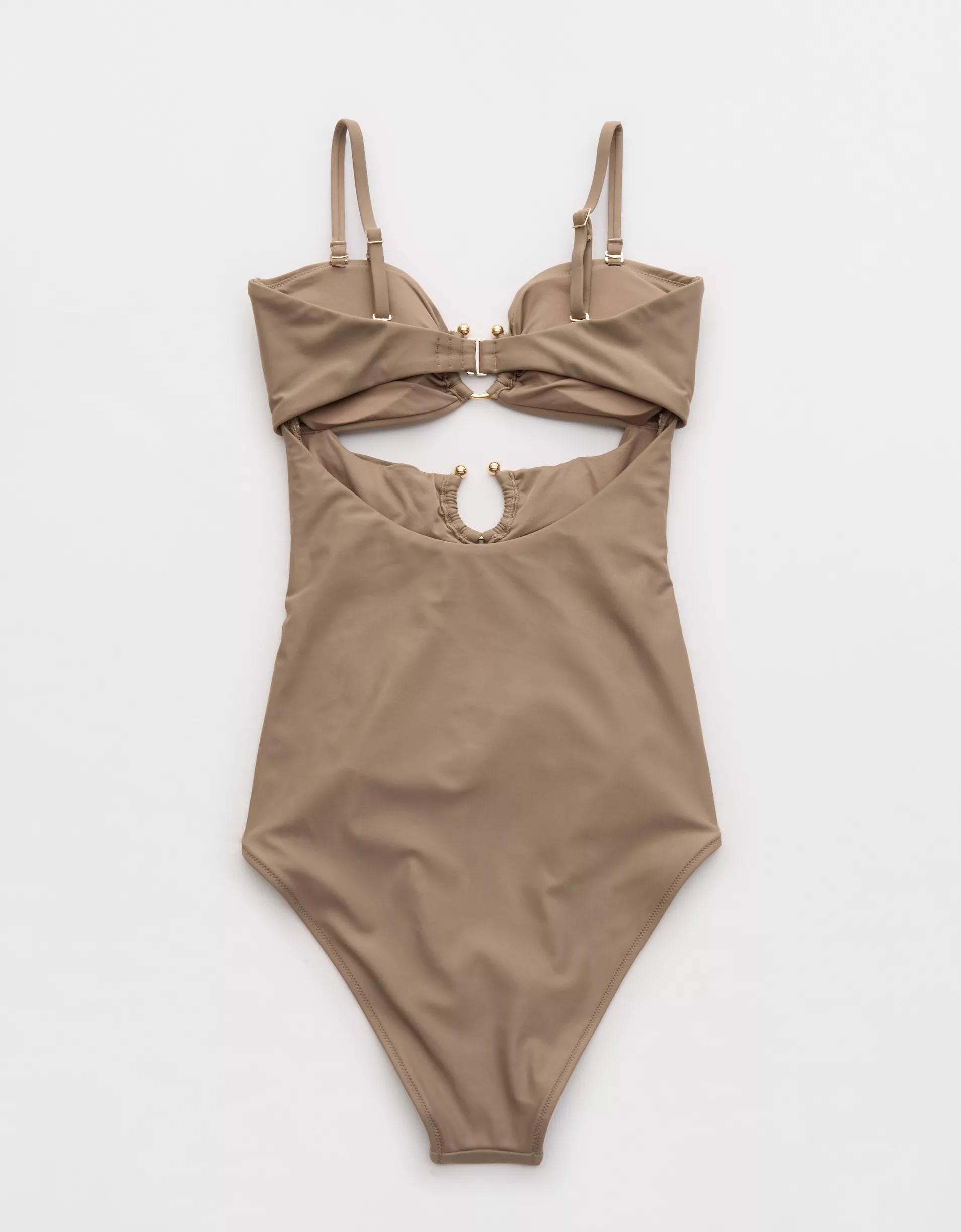 Aerie Bandeau Cut Out One Piece Swimsuit Product Image
