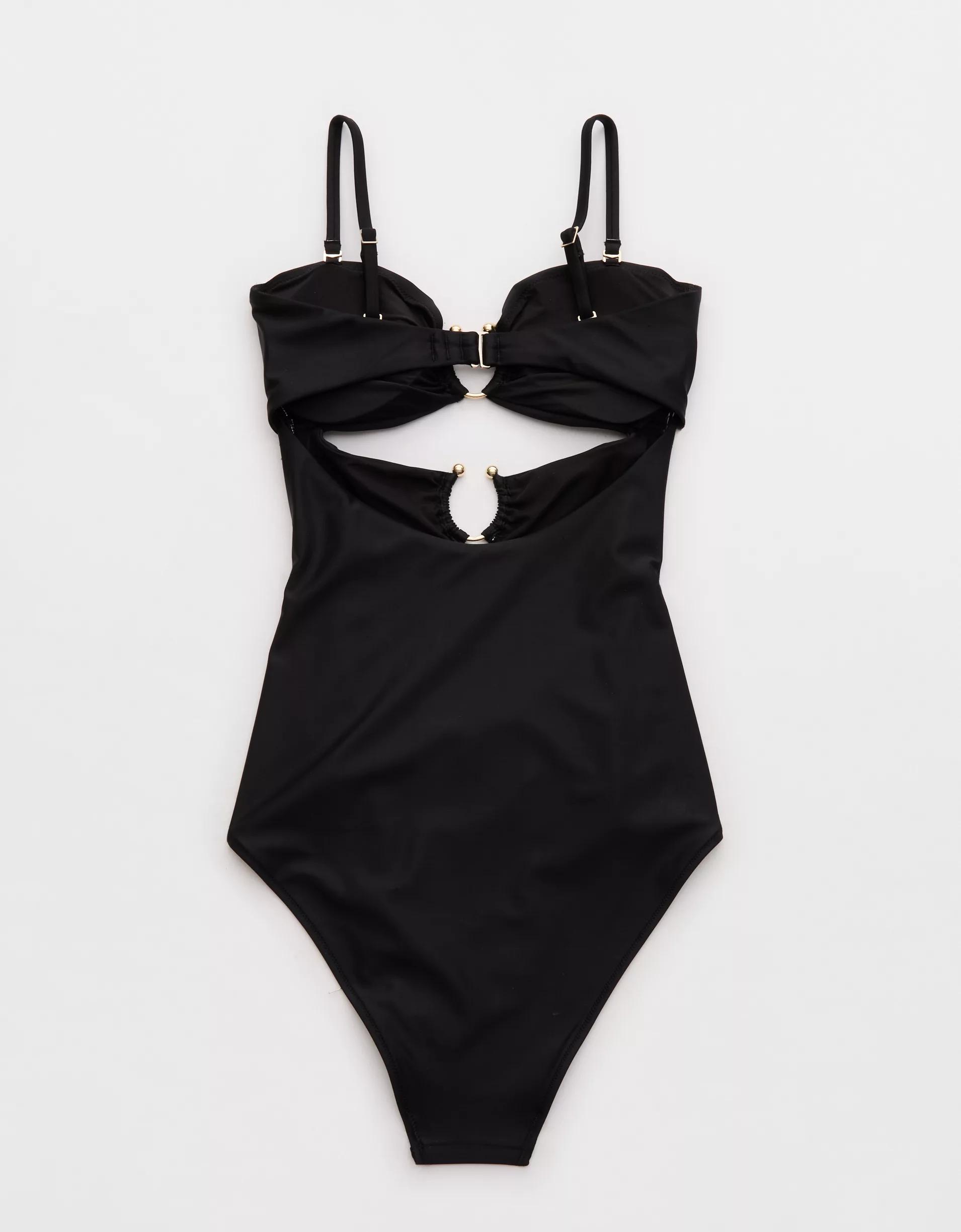 Aerie Bandeau Cut Out One Piece Swimsuit Product Image