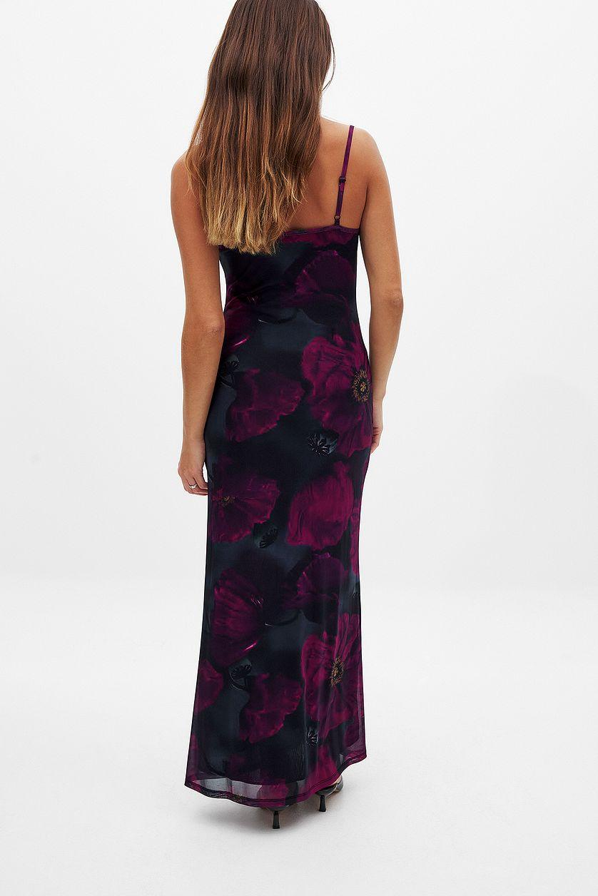 Waterfall Mesh Maxi Dress Product Image