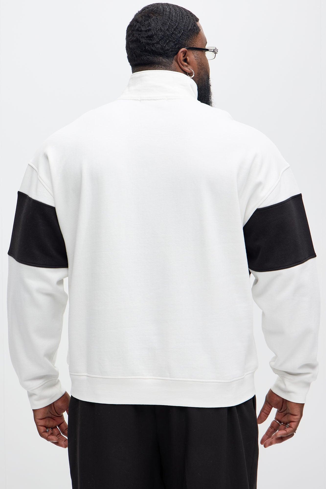 Unstoppable Quarter Zip Sweatshirt - White/Black Product Image