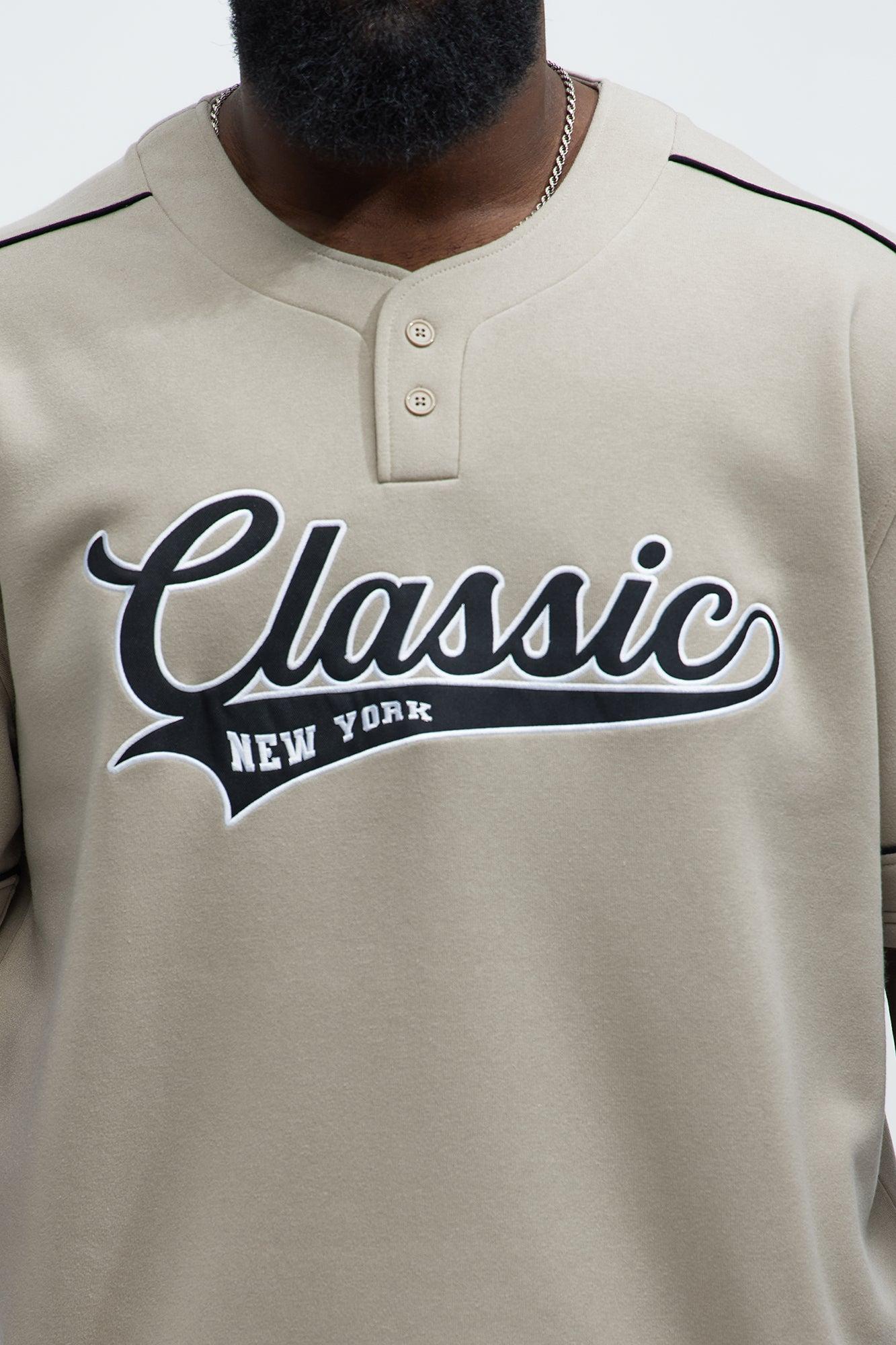 Classic New York Short Sleeve Henley - Stone Product Image