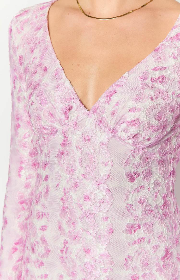 Zach Pink Long Sleeve Maxi Dress Baby Product Image