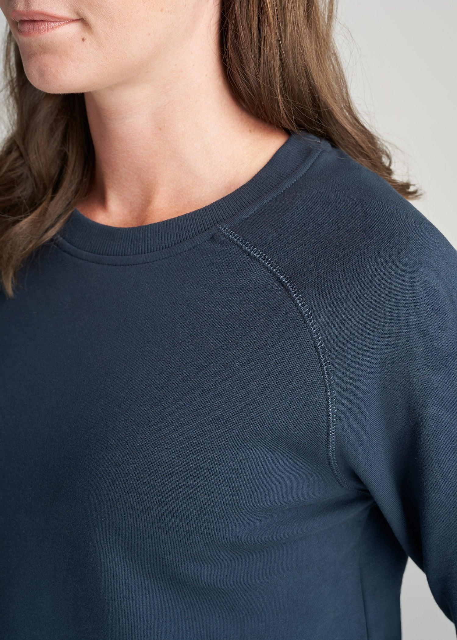 Wearever French Terry Crewneck Sweatshirt for Tall Women in Bright Navy Female Product Image