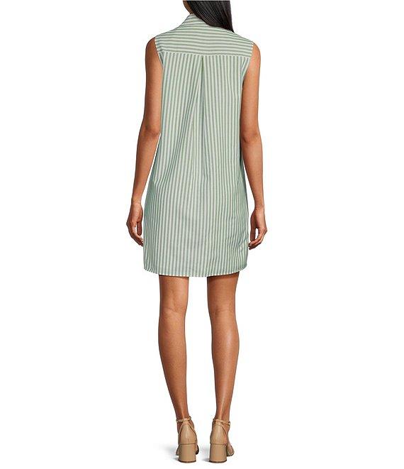 Preston & York Placket Button Sleeveless Collar Jenna Dress Product Image