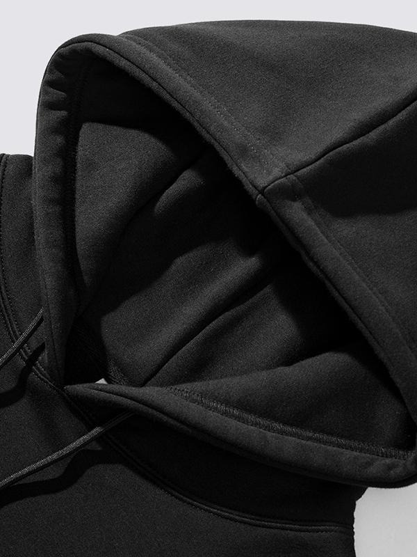 Men's Vintage Print Drawstring Oversized Hoodie Product Image