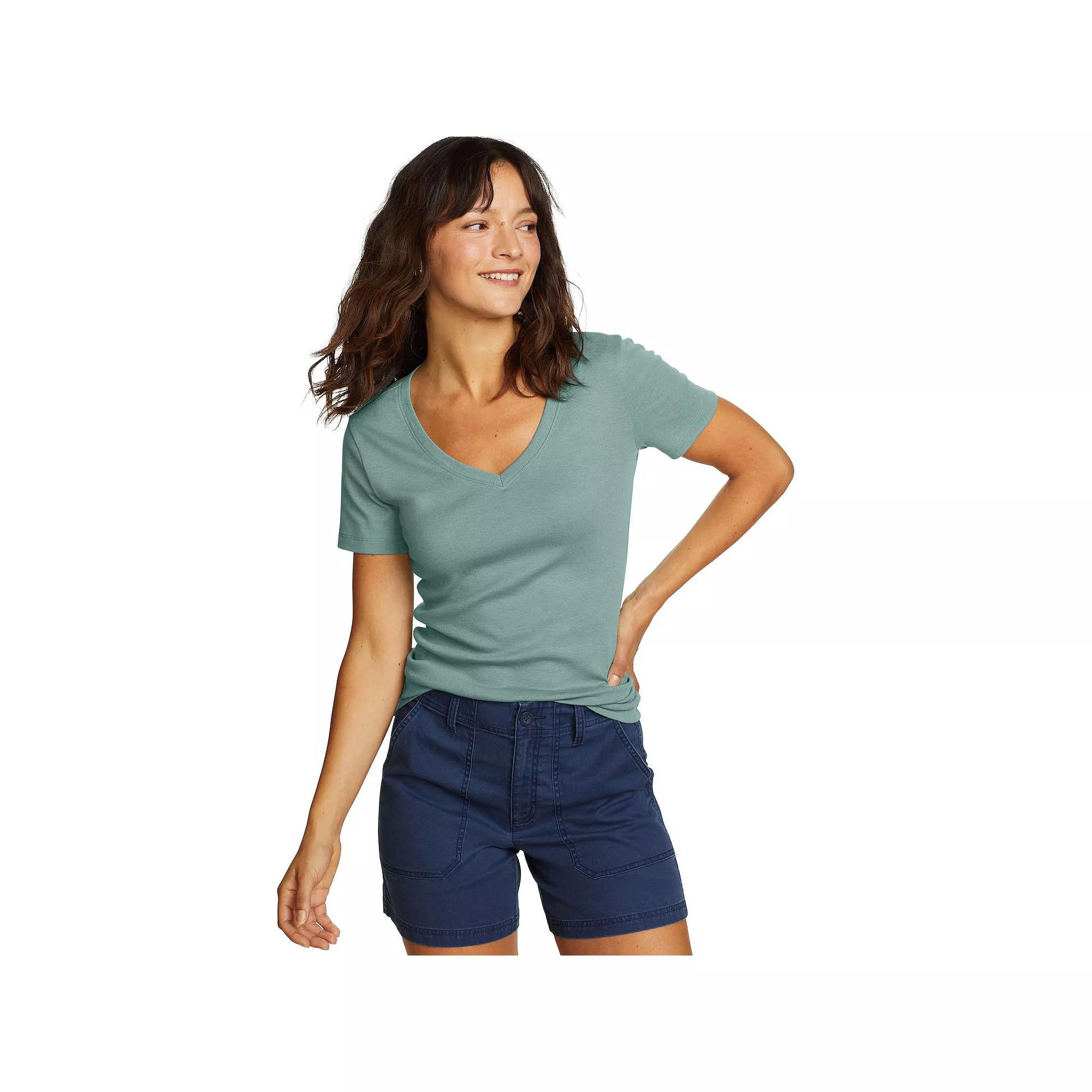 Women's Eddie Bauer Favorite Solid Tee, Size: Medium, Dusty Loden Product Image