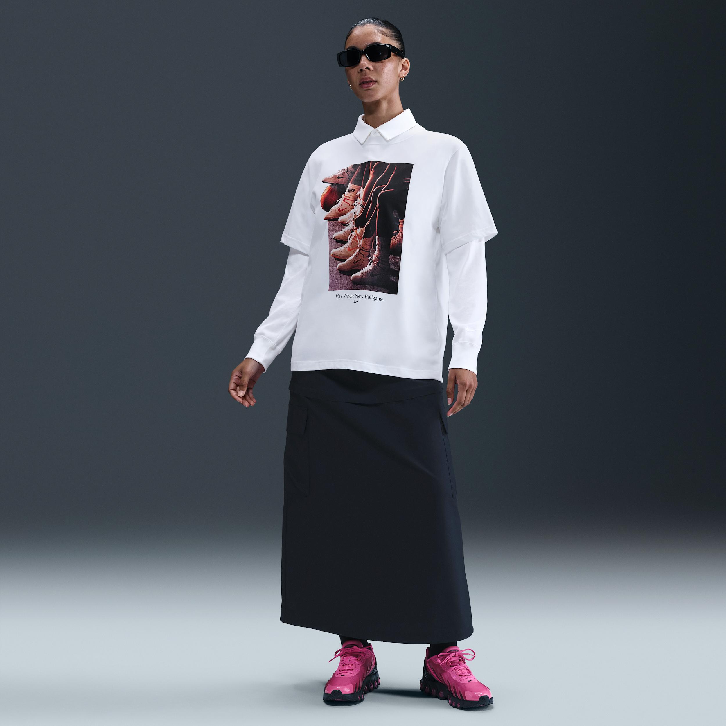 Nike Womens Dri-FIT Graphic Basketball T-Shirt | IF4945-100 Product Image