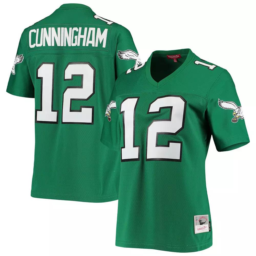 Women's Mitchell & Ness Randall Cunningham Kelly Green Philadelphia Eagles 1990 Legacy Replica Jersey,  Product Image