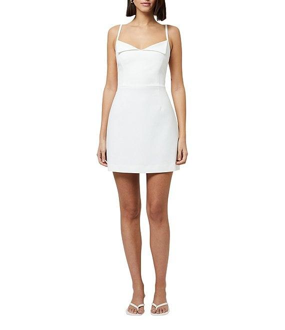 French Connection Whisper Foldover V-Neck Sleeveless Mini Dress Product Image