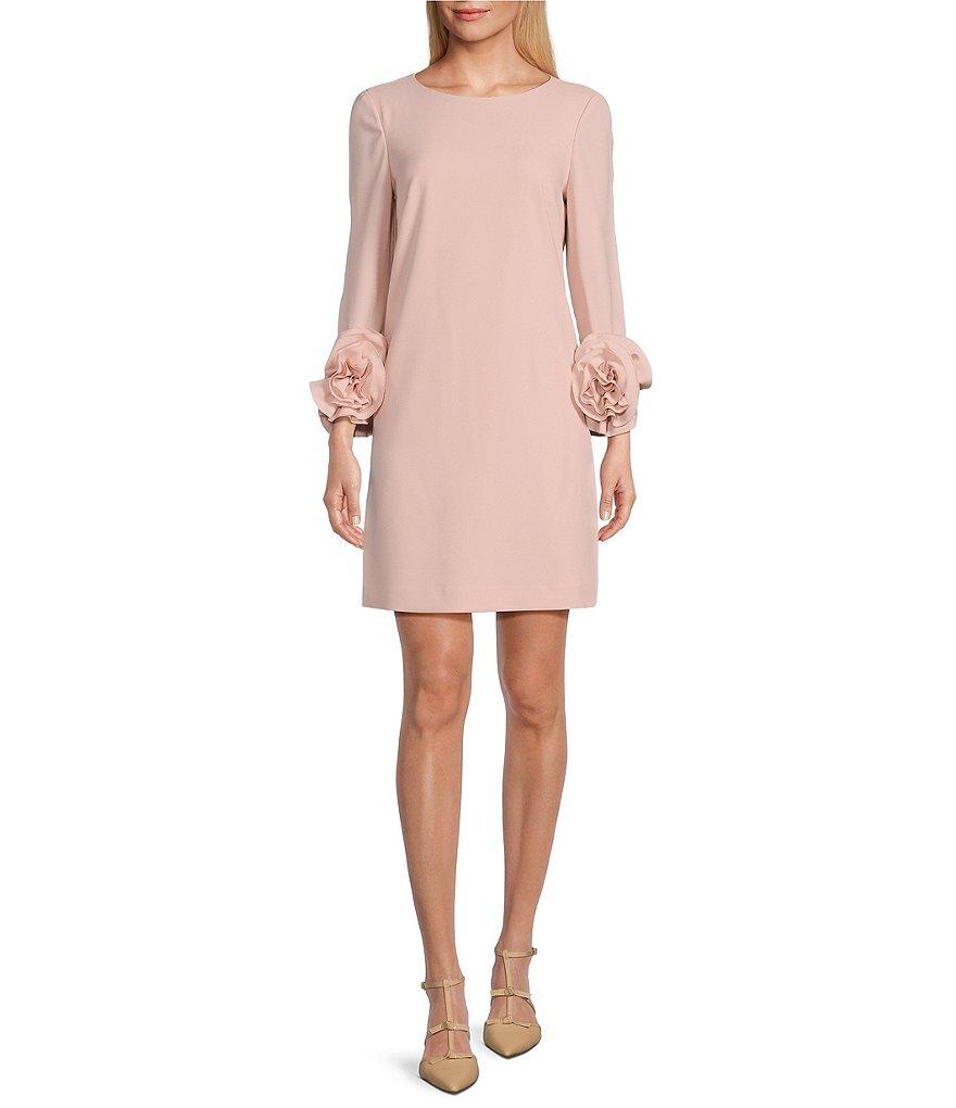 Preston & York Valentine Long Sleeve Ruffle Crepe Dress Product Image