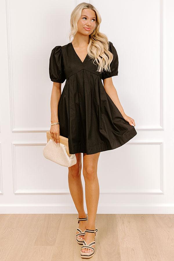 Picture This Babydoll Mini Dress in Black Product Image