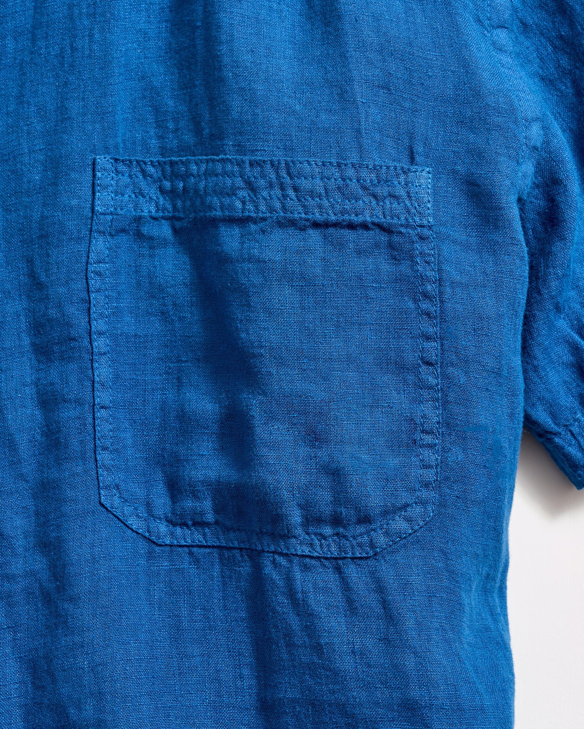 Short Sleeve Linen Tuscumbia Shirt Button Down -  Product Image