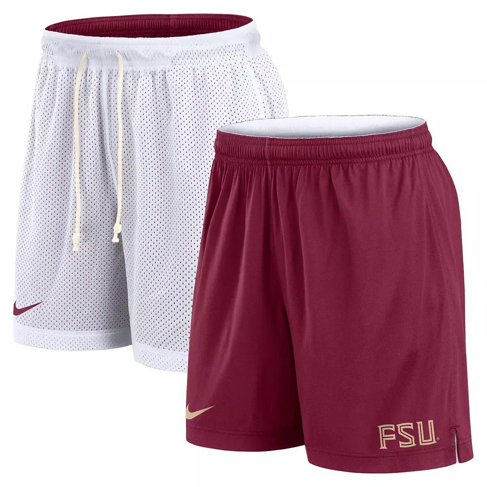 Men's Nike White/Garnet Florida State Seminoles Primetime Reversible Performance Shorts,  Product Image