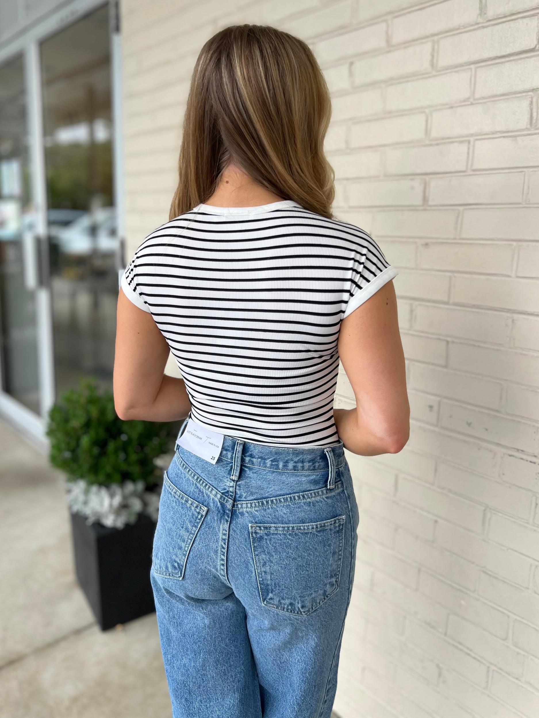 Isabella Striped Bodysuit Product Image