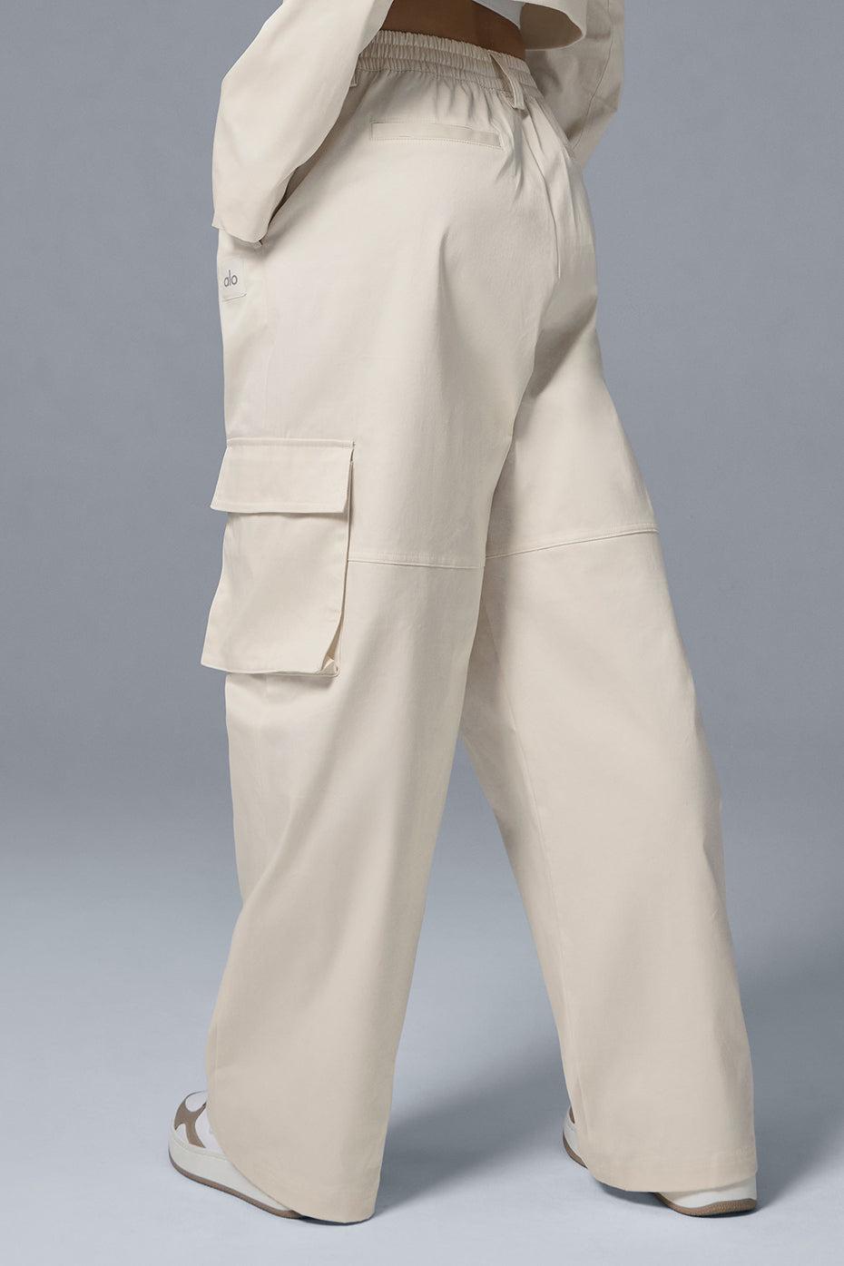 High-Waist Night Out Cargo Trouser - Ivory Product Image